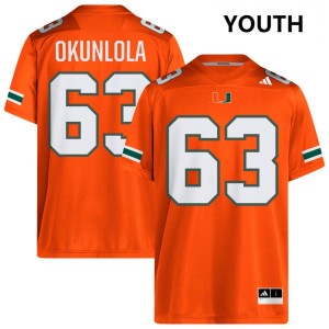 Youth Samson Okunlola Orange Miami Hurricanes #63 College Football 2025-26 Jersey 311841-130